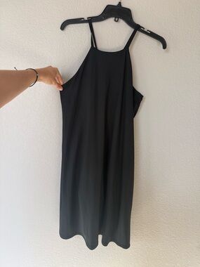 Madewell Black Cross Back Spaghetti Strap  Tennis Dress